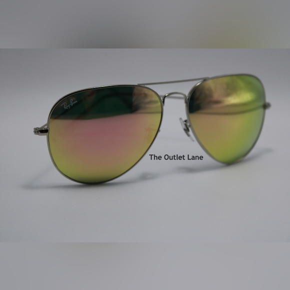 Model Display RayBan Aviator Pink Mirror RB3025 Reflective - Picture 8 of 16